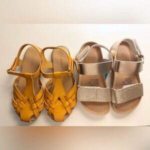 Chic Kids Cognac and Gold Sandals Set